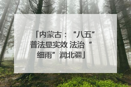 内蒙古：“八五”普法显实效 法治“细雨”润北疆