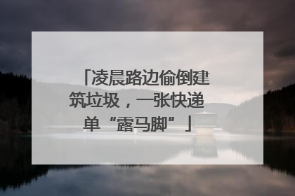 凌晨路边偷倒建筑垃圾，一张快递单“露马脚”
