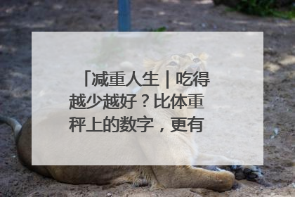 减重人生｜吃得越少越好？比体重秤上的数字，更有意义的是什么？