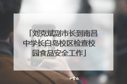 刘克斌副市长到南昌中学长白岛校区检查校园食品安全工作