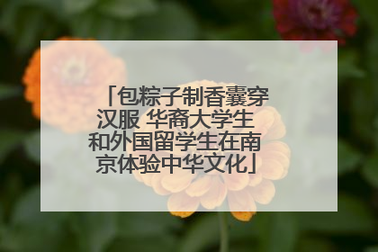 包粽子制香囊穿汉服 华裔大学生和外国留学生在南京体验中华文化