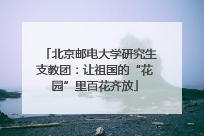 北京邮电大学研究生支教团：让祖国的“花园”里百花齐放