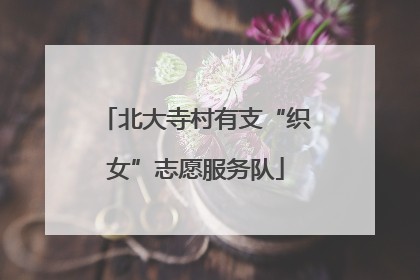 北大寺村有支“织女”志愿服务队