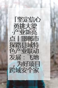 坚定信心 勇挑大梁·产业新亮点丨邯郸市探路县域特色产业联动发展：飞地，为好项目跨域安个家