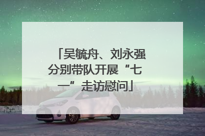 吴毓舟、刘永强分别带队开展“七一”走访慰问