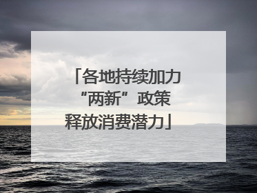 各地持续加力“两新”政策 释放消费潜力
