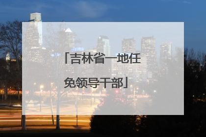 吉林省一地任免领导干部