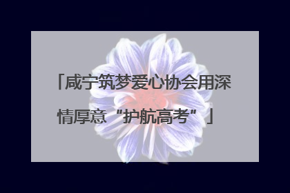 咸宁筑梦爱心协会用深情厚意“护航高考”