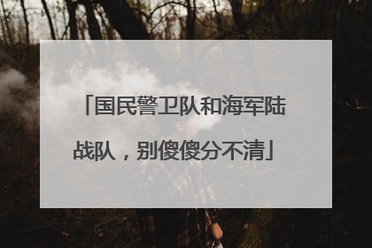 国民警卫队和海军陆战队，别傻傻分不清