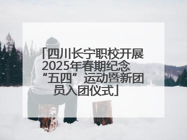 四川长宁职校开展2025年春期纪念“五四”运动暨新团员入团仪式