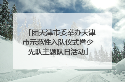 团天津市委举办天津市示范性入队仪式暨少先队主题队日活动