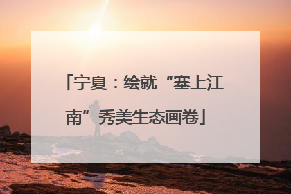 宁夏：绘就“塞上江南”秀美生态画卷