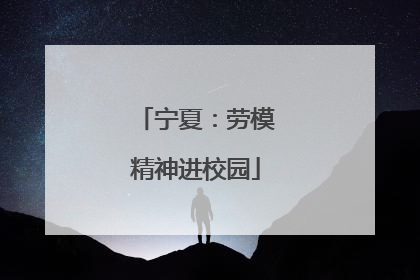 宁夏：劳模精神进校园