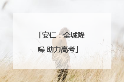 安仁：全城降噪 助力高考