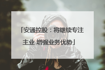 安通控股：将继续专注主业 增强业务优势