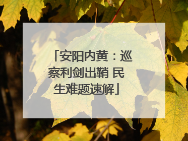 安阳内黄：巡察利剑出鞘 民生难题速解