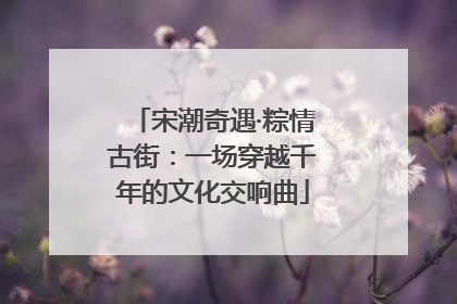 宋潮奇遇·粽情古街：一场穿越千年的文化交响曲