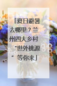 夏日避暑去哪里？兰州四大乡村“世外桃源”等你来