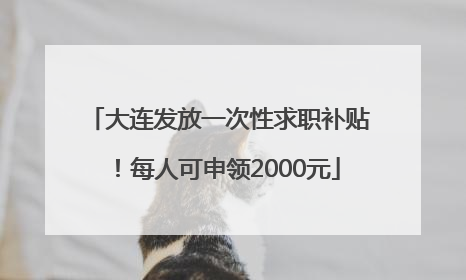 大连发放一次性求职补贴！每人可申领2000元