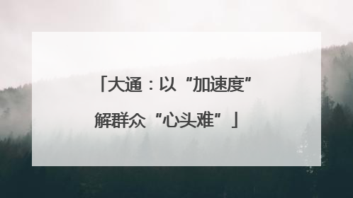 大通：以“加速度”解群众“心头难”