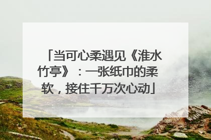 当可心柔遇见《淮水竹亭》：一张纸巾的柔软，接住千万次心动