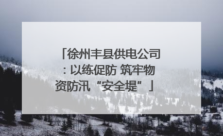 徐州丰县供电公司：以练促防 筑牢物资防汛“安全堤”
