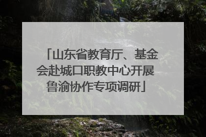 山东省教育厅、基金会赴城口职教中心开展鲁渝协作专项调研