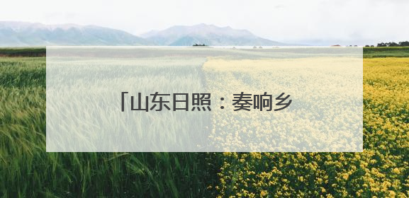 山东日照：奏响乡村振兴山海协奏曲