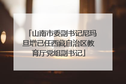 山南市委副书记尼玛旦增已任西藏自治区教育厅党组副书记