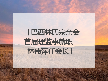巴西林氏宗亲会首届理监事就职 林伟萍任会长