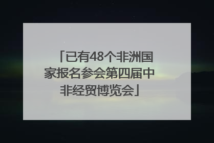 已有48个非洲国家报名参会第四届中非经贸博览会