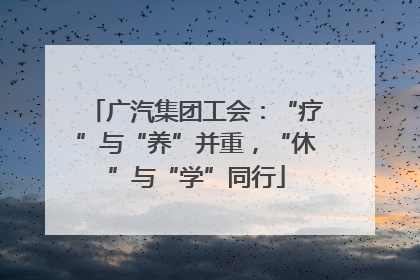 广汽集团工会：“疗”与“养”并重，“休”与“学”同行