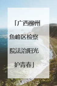 广西柳州鱼峰区检察院法治阳光护青春