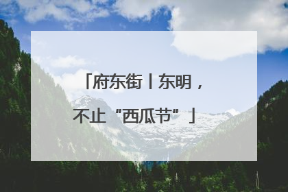府东街丨东明，不止“西瓜节”
