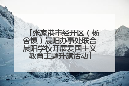 张家港市经开区（杨舍镇）晨阳办事处联合晨阳学校开展爱国主义教育主题升旗活动