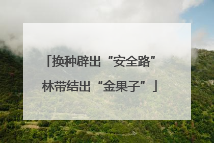 换种辟出“安全路” 林带结出“金果子”