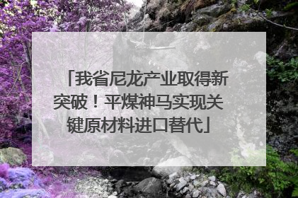 我省尼龙产业取得新突破！平煤神马实现关键原材料进口替代