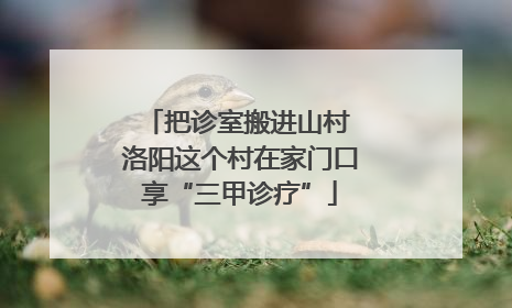 把诊室搬进山村 洛阳这个村在家门口享“三甲诊疗”