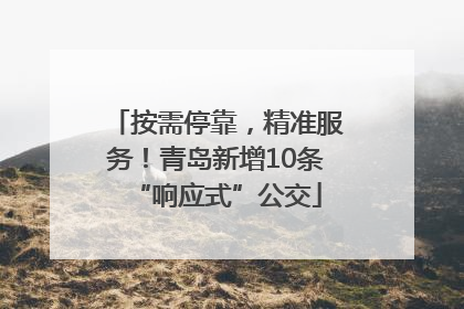 按需停靠，精准服务！青岛新增10条“响应式”公交