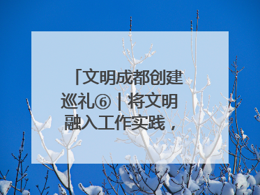文明成都创建巡礼⑥｜将文明融入工作实践，他们做出成效