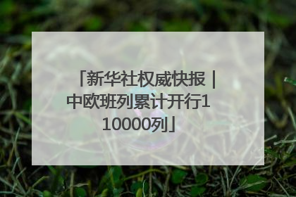 新华社权威快报｜中欧班列累计开行110000列