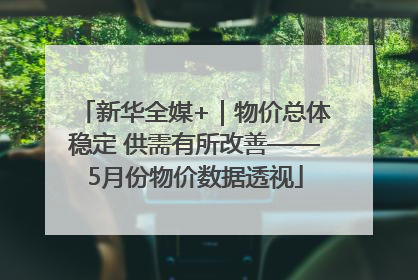 新华全媒+｜物价总体稳定 供需有所改善——5月份物价数据透视
