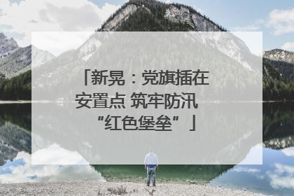新晃：党旗插在安置点 筑牢防汛“红色堡垒”