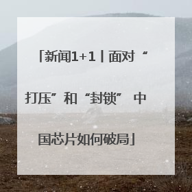 新闻1+1丨面对“打压”和“封锁” 中国芯片如何破局