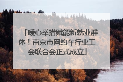 暖心举措赋能新就业群体！南京市网约车行业工会联合会正式成立