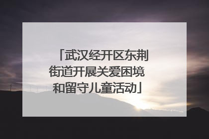 武汉经开区东荆街道开展关爱困境和留守儿童活动