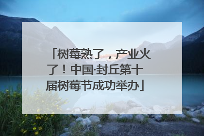 树莓熟了，产业火了！中国·封丘第十届树莓节成功举办
