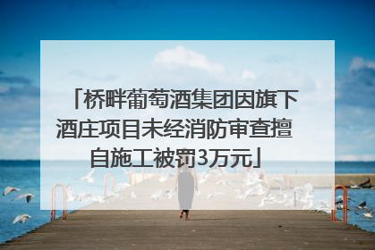 桥畔葡萄酒集团因旗下酒庄项目未经消防审查擅自施工被罚3万元