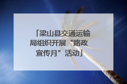 梁山县交通运输局组织开展“路政宣传月”活动