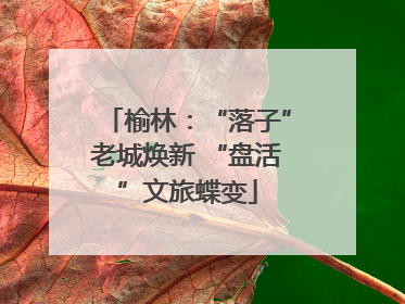 榆林：“落子”老城焕新 “盘活”文旅蝶变